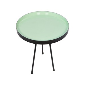 Modern Nordic Indoor Living Room Bedroom Furniture Colorful <b>Tray</b> with Black Metal Frame <b>Round</b> Coffee Side <b>Table</b> for Villa Use - Product Image 2