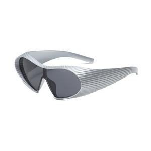 Irregular Oversized <b>Sunglasses</b> UV400 Black Women's Fashion Sunshades - Product Image 5