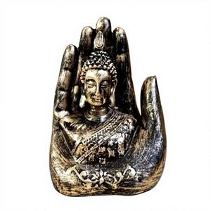 Idole Bouddha Main de Bénédiction, design Art Déco, pour les occasions de Diwali et de mariage - Product Image 1