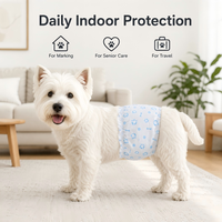 XIAOLIN Direct usine Couches jetables imprimées pour chiens, chiots mâles et petits animaux, avec film PE, noyau absorbant et résistant aux fuites