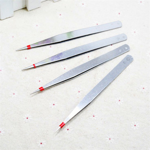 Pinces antistatiques en acier inoxydable, pinces de précision à pointe fine, à pointe droite et à pointe courbée, fabrication industrielle - Product Image 1