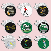 Épinglette métallique magnétique personnalisée de haute qualité pour le golf, motif dessin animé, clip de casquette sur mesure