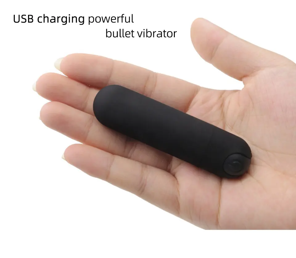 10 Speed Black Silicone Clit Stimulation Brinquedo Sexual Massageador Mini Vibrador Bullet