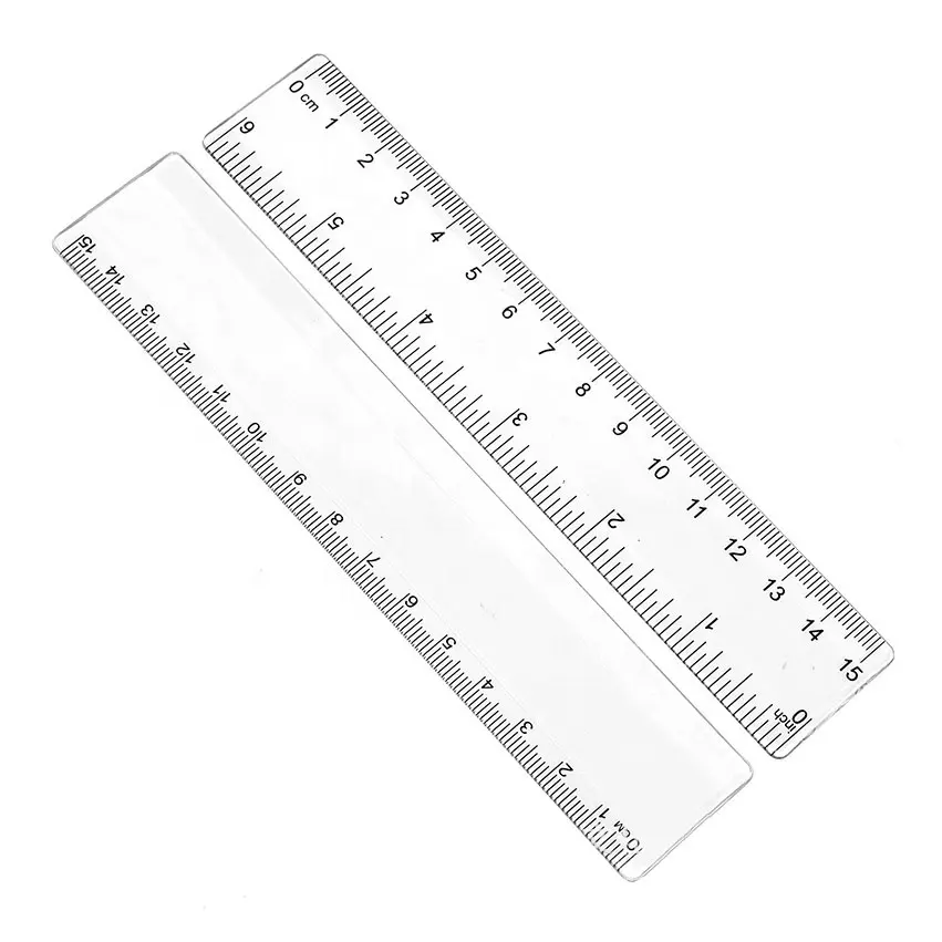 Righello pubblicitario strumento di misurazione per studenti righello in plastica trasparente da 15cm