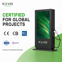 Chargeur de véhicules électriques DC intelligent 30kW-80kW avec écran publicitaire de 65 pouces pour la recharge et la diffusion multimédia