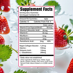 Gommose al Collagene per la Luminosità della Pelle a Marchio Privato, Riducono le Rughe e le Linee Sottili, Integratore di Collagene e Vitamine - Product Image 5