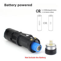 Lampe torche uv portable d'approvisionnement d'usine batterie AA pince de poche zoomable mini lampe de poche uv