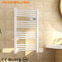 Offre exclusive Avonflow : Porte-serviettes électriques carrés modernes en acier écologique de haute qualité, à fixation murale, pour salles de bain
