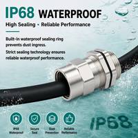 Presse-étoupe en laiton nickelé IP68 M20 M25 avec filetage métrique PG NPT pour boîtes de jonction et panneaux de commande industriels