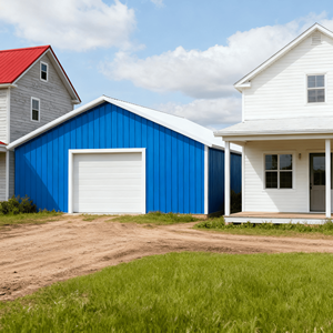 Diseño personalizado Weilan marca Q235/Q345 grado estructura de acero ligero edificios diferentes formas estilos garaje prefabricado - Product Image 1