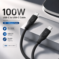 Câble USB-C vers USB-C Premium 100W 1M 5A PD à Charge Rapide USB 2.0 Tressé pour Ordinateurs Portables Fournisseur OEM ODM avec Logo
