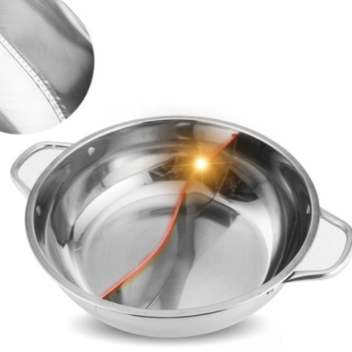 Fabriek Prijs Hot Koop Rvs Kookpot Inductie Hot Pot Shabu Shabu Pot Met Divider