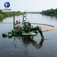 Drague aspirante amphibie ETERNE Diesel 500m/h, machine modulaire multi-attaches à double usage eau-terre pour rivière, marais et étang