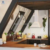 Maison préfabriquée modulaire triangulaire de luxe au design moderne Petites maisons résidentielles en acier pour villas
