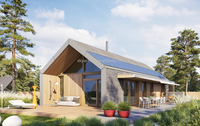 2025 Australien Standard Luxe Mobile Home Étanche Insonorisé Résistant Aux Ouragans En Acier 2 Chambres Villa Bureau Triangle Maison