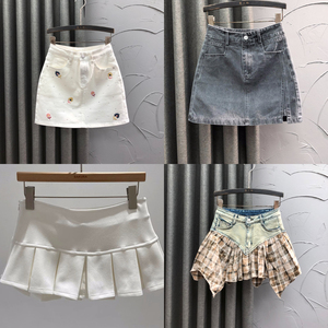 Alla moda da donna con Design stile coreano Casual elastico in vita traspirante antirughe ampia <span class=keywords><strong>gonna</strong></span> corta estiva - Product Image 4