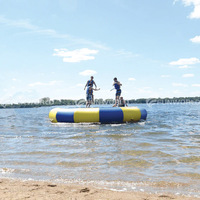 Parque de trampolín inflable Plataforma flotante inflable Estera flotante de agua Trampolín de agua para piscina