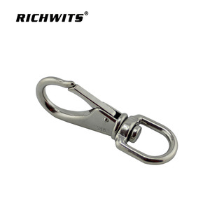 Acier inoxydable de qualité marine 316 360 °   Mousqueton pivotant rotatif pour laisse de chien et fixation de quai de bateau - Product Image 1