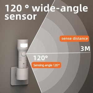 Cảm biến chuyển động ánh sáng ban đêm dẫn sạc cắm trong đèn pin khẩn cấp mất điện đèn cho phòng ngủ khách sạn hành lang - Product Image 4