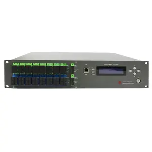 Amplifier Optik 1550nm 16 Port 22dbm, dengan Wdm FTTH GPON Solusi CATV Gabungan HFC Beberapa Port Serat EDFA JDSU Harga Terbaik