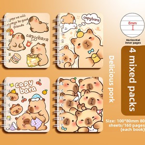 Carnet à spirale A7 X38, esthétique et pratique, mini carnet portable mignon à motifs de dessins animé<span class=keywords><strong>s</strong></span>, cadeau, 80 pages, idéal pour l'école primaire - Product Image 4