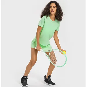 汗を発散させる冷却生地サマーガールズトレーニングTシャツ快適なソフトテニスTシャツ女性スポーツTシャツランニング用