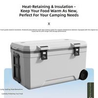 Glacière rigide rotomoulée OEM 120L à roulettes, étanche, pour le camping, la pêche, les soins de bébé, cadeau haut de gamme, fabricant