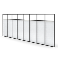 Cloison de séparation mobile pliable pour salle de bain en aluminium, cloison de séparation en verre pour bureau