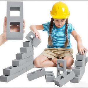 Blocchi di costruzione in schiuma per costruttori di bambini impostati per la costruzione e l'impilamento di blocchi di EVA morbidi e sicuri - Product Image 1