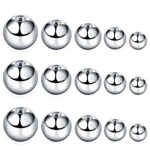 100pcs 316L 3mm 4mm 5mm Titanium 14G 16G Circular Barbells micro Captive Bead Rings ball Piercing Accessories Body Jewelry