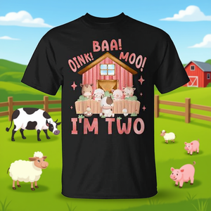 Camiseta con temática de granja para cumpleaños, camiseta para niña de 2 años - Product Image 3