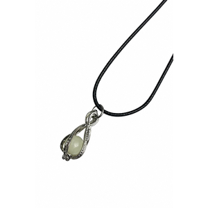 Kalung Liontin Manik Batu Vintage Bercahaya dalam Gelap, Liontin Kandang, Tali Lilin Hitam, Gaya Bohemian, Hadiah Perhiasan untuk Pria Wanita - Product Image 4