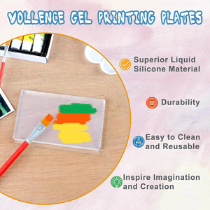 Plaques d'impression monoprinting en gel souple de taille personnalisée, réutilisables, transparentes, en silicone, pour l'impression artistique, planche à dessin en PU - Product Image 4