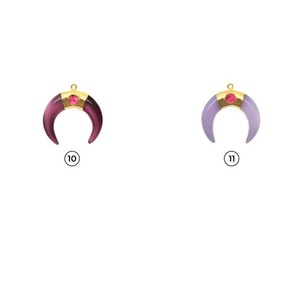 Connecteurs de boucle de charme de corne italienne à caution unique pendentifs en gros - Product Image 6