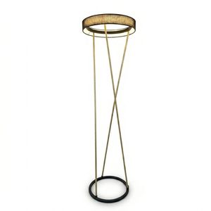 Lámpara de Pie Decorativa Moderna con Pantalla Redonda de Tela, LED Cálido de 3500K, Uso Residencial, Lumetal Vietnam - Product Image 1