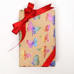 Factory Wholesale Disposable Coated Gift <b>Wrapping</b> <b>Paper</b> 43x300cm Embossing Colorful Roll Packaging - Product Image 1