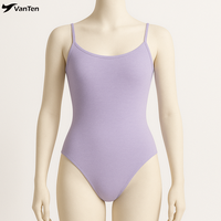 Maillot de Danza para Mujeres y Niñas |   Maillot de Ballet de Terciopelo para Danza, para Actuaciones y Clases |   Diseño Elegante de Corte Alto