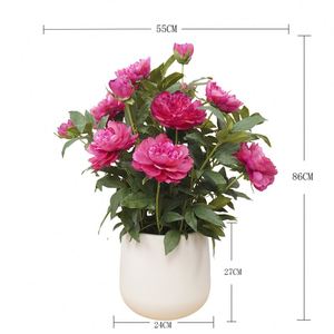 Flores de Peonía de Plástico al por Mayor, Peonías Artificiales para Decoración de Bodas y Hogar - Product Image 5