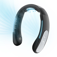Mini ventilador de cuello colgante para deportes al aire libre, recargable, portátil, sin hojas, Usb, refrigeración por aire, novedad de 2022
