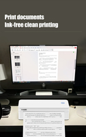 Printer kertas A4 nirkabel, Printer Mini Thermique Mini nirkabel kualitas tinggi untuk rumah kantor