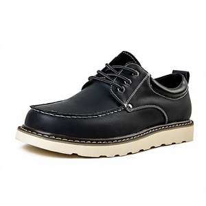 Chaussures de travail rétro extra-larges pour hommes, style américain, décontractées, en <span class=keywords><strong>cuir</strong></span>, à lacets, à bout épais, pour le printemps/automne - Product Image 4