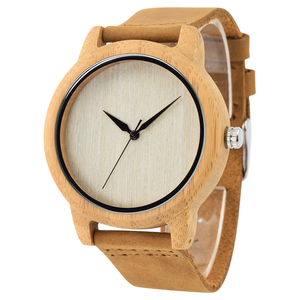 Montre-bracelet de luxe 2020 en bambou antique avec mouvement Miyota à quartz, bracelet en tissu, cadran à aiguilles tendance pour couples de marque - Product Image 2