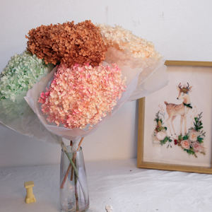 Nuevo arreglo de decoración del hogar de boda, ramo seco, flor estabilizadora de eternidad con ramas, flores de Hortensia preservadas - Product Image 1