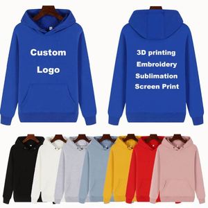 Heavyweight Cotton Men's Hoodies Sweatshirts Custom Logo Heavy <b>Weight</b> 3D Puff Screen Print Sublimation Plain <b>Blank</b> Hoodie - Product Image 1
