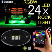 Kingshowstar 24 LED, éclairage LED blanc pur, étanche IP67, résistant aux chocs, lampe extérieure tout-terrain pour voiture, camion, VTT, UTV