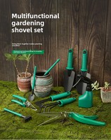 Outils de jardinage pour la plantation, les fleurs en pot et la culture des légumes : Râteau à quatre dents et pelle – Ensemble d'outils essentiels pour le jardin