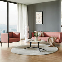 Canapé modulaire de bureau, fauteuil lounge à dossier haut pour l'intimité, canapé d'angle 3 places, personnalisable pour banque, hôpital, hôtel