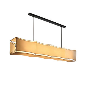 Japanese Style Long Pendant <b>Light</b> 120Cm 150Cm Led E27 Six Head Chandelier For <b>Dining</b> Room Tea Room Home Decor - Product Image 5