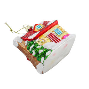 Vente en gros de modèles 3D à paillettes peints à la main avec ornements en verre soufflé pour arbre de Noël - Product Image 6