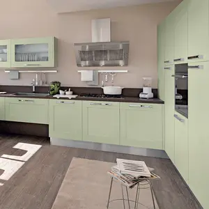 CBMmart Factory Direct Modern Green Kitchen Cabinet Designs Kitchenette All In One